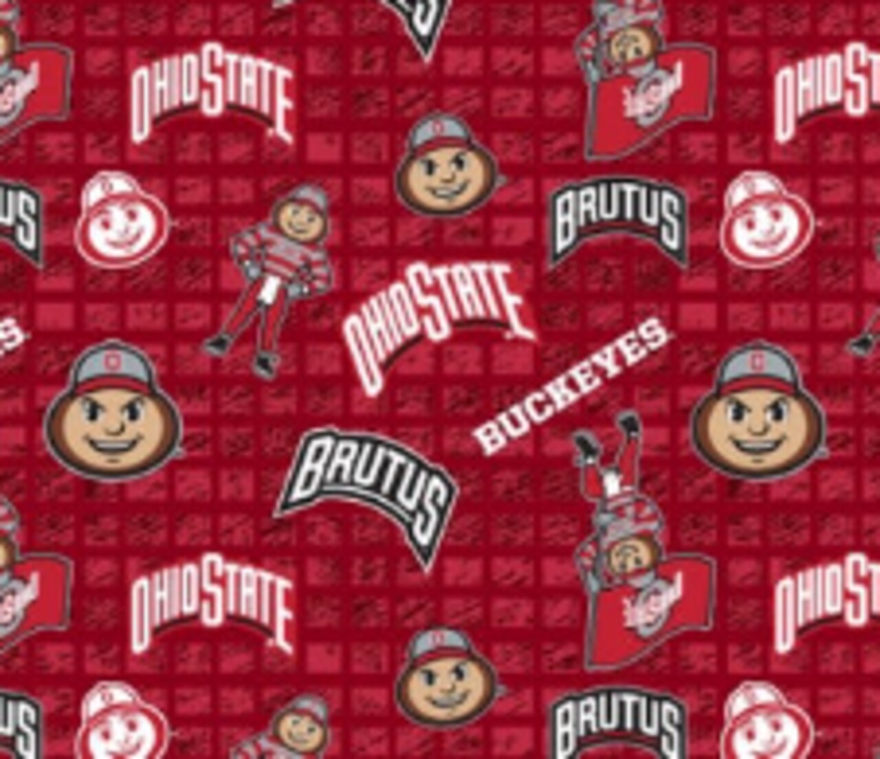 NCAA Ohio State University Allover 108" Wideback Cotton Fabric by the Yard